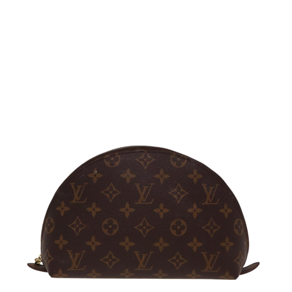 LOUIS VUITTON Monogram Trousse Demi Ronde Cosmetic Pouch M47520 LV Auth 77855 - Picture 13 of 16